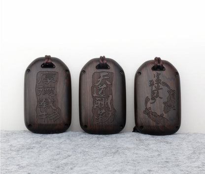 Sandalwood key case with smooth wood finish and compact design