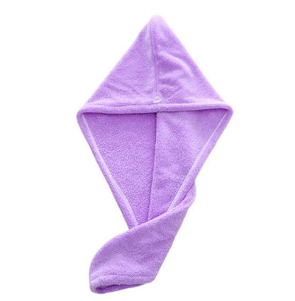 Magic microfiber hair fast drying dryer towel wrapped around wet hair