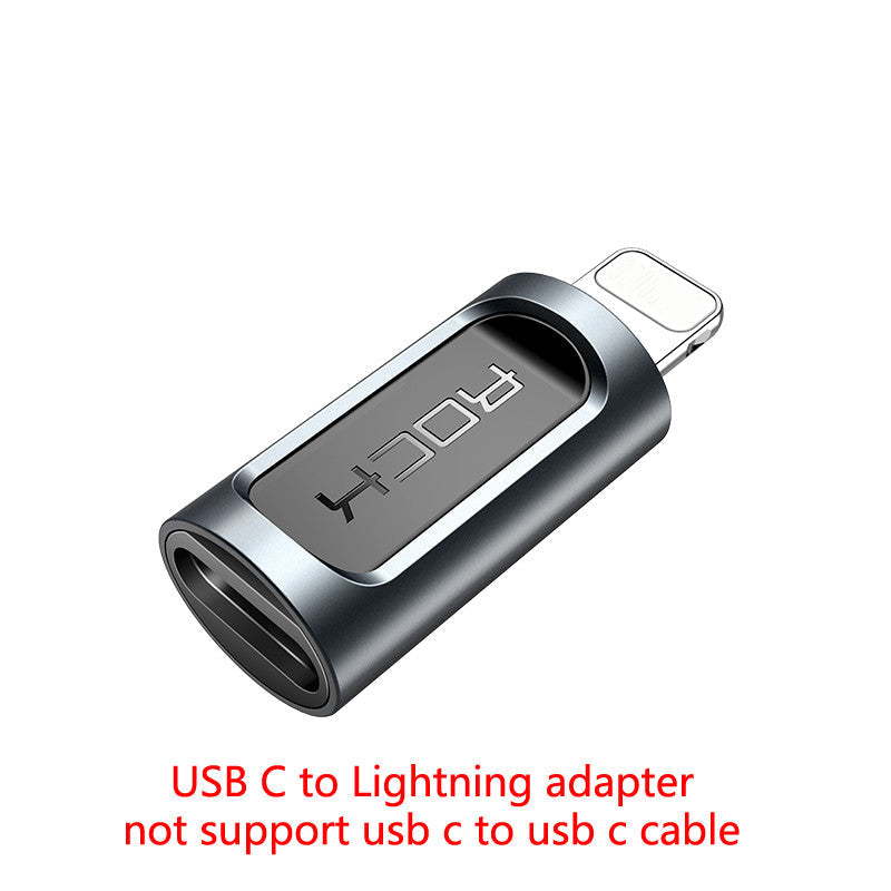 USB-C to Lightning charger adapter by My Store, compact white connector shown on a plain background