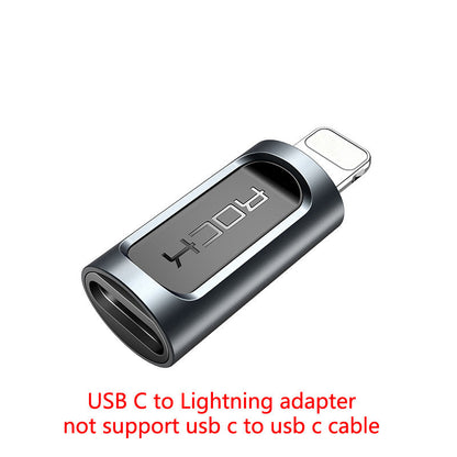 USB-C to Lightning charger adapter by My Store, compact white connector shown on a plain background