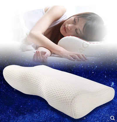 Cervical memory foam neck pillow for ergonomic head and neck support