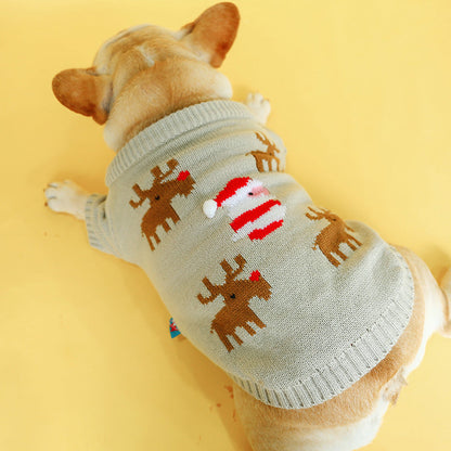 Pet Christmas sweater in festive holiday design for dogs and cats