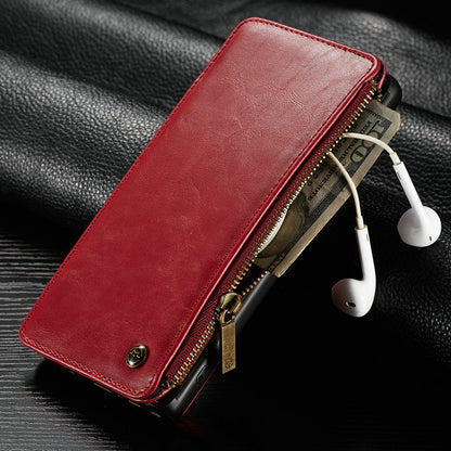 Leather flip phone case in black