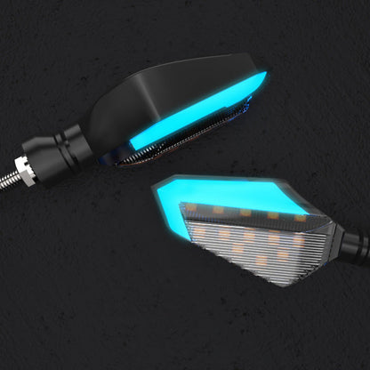 LED turn signal for off-road motorcycle modified accessories, compact black indicator light