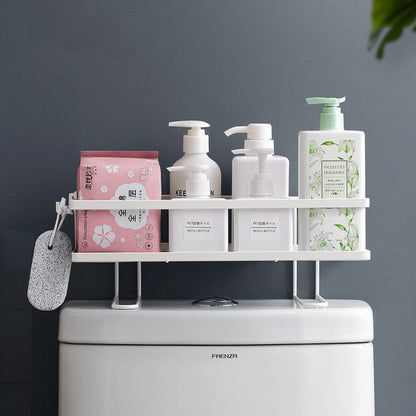 Punch-free toilet rack by My Store, wall-mounted bathroom storage shelf without drilling