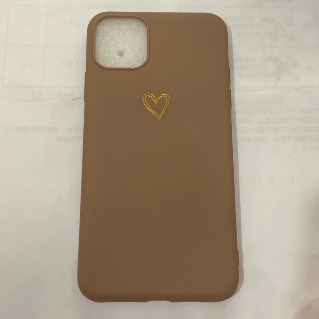 Apple-compatible simple small love iPhone case in a minimalist design