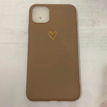 Apple-compatible simple small love iPhone case in a minimalist design