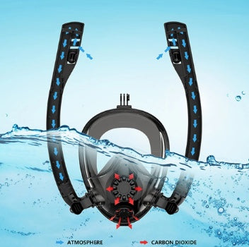 Scuba diving mask by My Store, clear lens with adjustable black silicone strap