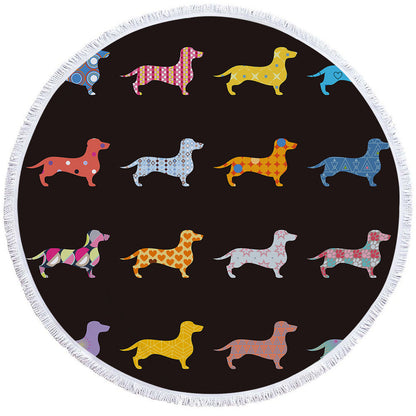 Microfiber beach towel by My Store, soft textured fabric displayed flat