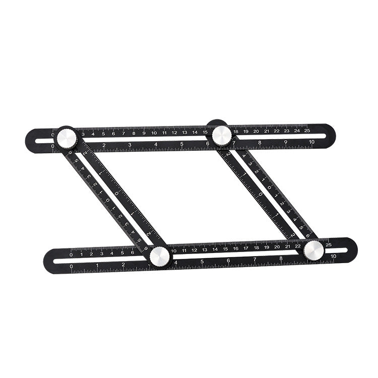 Four-sided ruler with clear measurement markings and durable rectangular design
