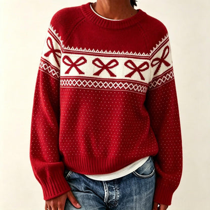 Women's autumn-winter jacquard knitted sweater by My Store, cross-border style