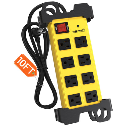 RuggedPro 8-Outlet Surge Protector - 2700J, 10ft Cord