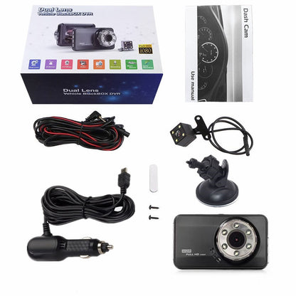 New driving recorder camera, compact dashboard design with front lens and mounting bracket