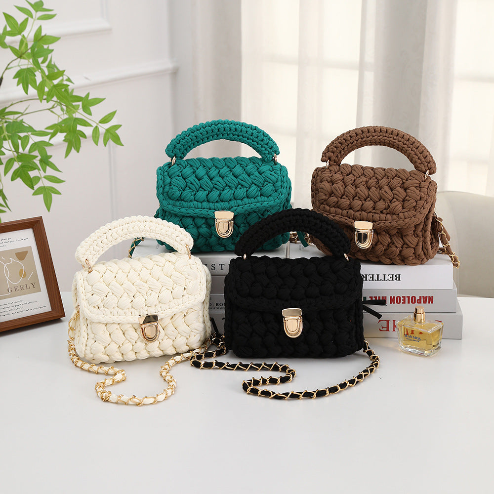 Handwoven women's minimalist tote bag with a natural woven texture and spacious open design