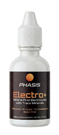 PHASIS Electro+ Drops in a 30ml bottle, clear liquid supplement for electrolyte balance and hydration.