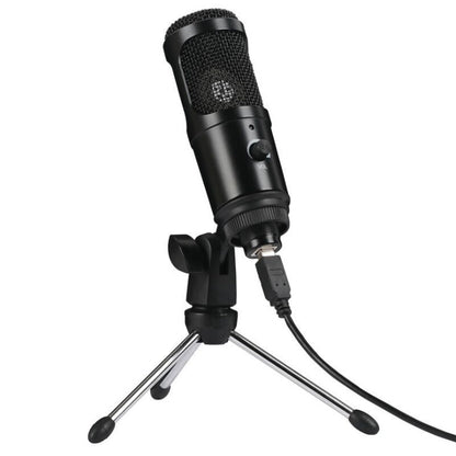 USB condenser microphone by My Store, black desktop microphone with adjustable stand