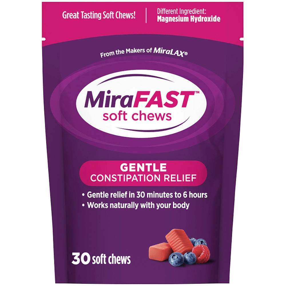 MiraFAST™ 1200 mg Constipation Relief Soft Chews, 30 EA
