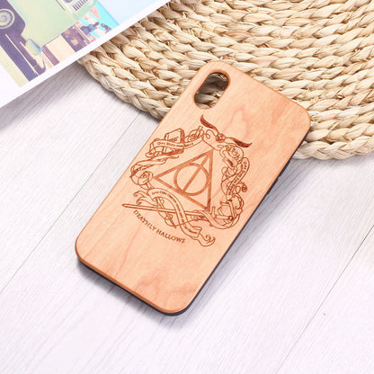 Wooden phone case by My Store, natural wood finish with precise cutouts for camera and buttons