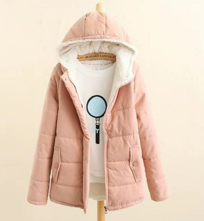 Women's Slim-Fit Dublin Fleece Parka - Korean Winter Style