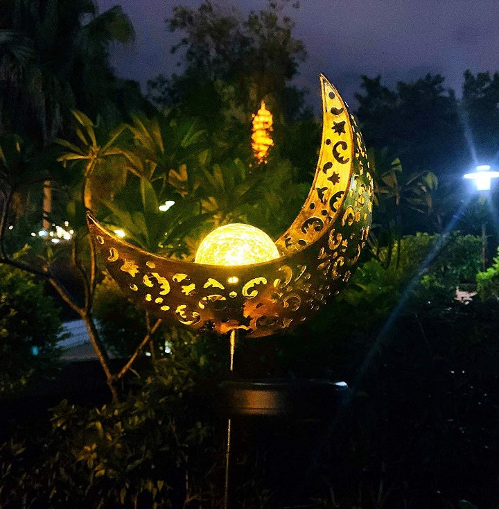 LED solar flame light metal garden lamp with flickering flame effect for outdoor landscape decoration