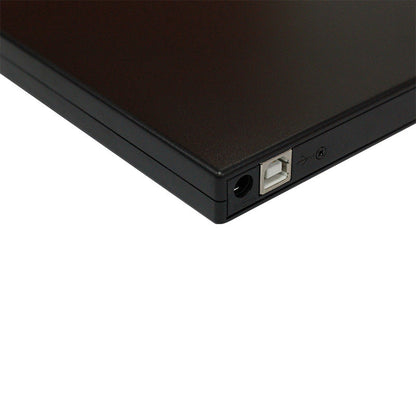 USB external portable mobile DVD burning drive in compact black design