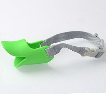 Silicone dog duckbill cover by My Store, flexible beak-shaped pet muzzle accessory