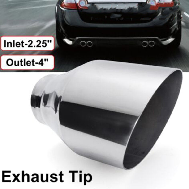 Single layer straight side bevel car exhaust pipe, stainless steel exhaust tip tube close-up