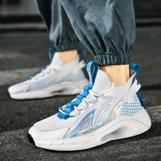 Men's lightweight breathable mesh sports running shoes in a casual sneaker style