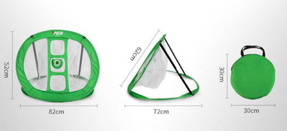 Golf cutting practice net for practicing golf swings indoors or outdoors