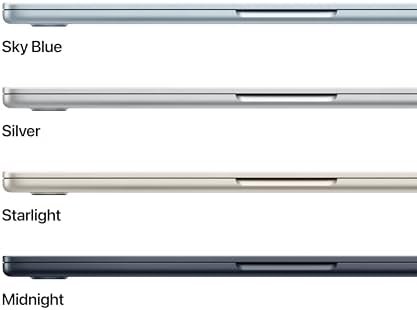 Apple 2026 MacBook Air 13-inch laptop with M5 chip, Liquid Retina display, Midnight color, keyboard, and Touch ID.