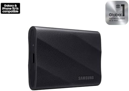 Samsung T9 Portable SSD 2TB by BACKUPMYFILESNOW® with USB 3.2 Gen 2x2 external drive, fast data transfer up to 2000 MB/s