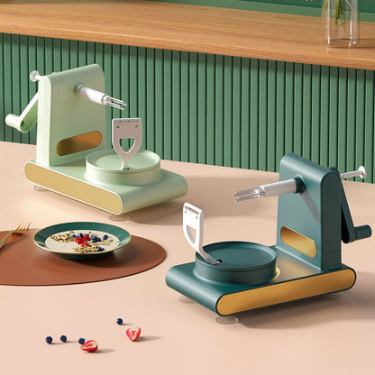Hand-cranked multifunctional peeler cutter and kitchen slicer with fruit corer gadgets