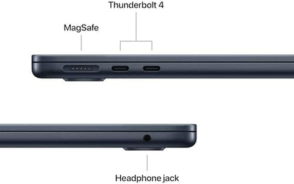 Apple MacBook Air 13-inch laptop with M5 chip, Liquid Retina display, Midnight color, slim design, Touch ID, and Wi-Fi 7.