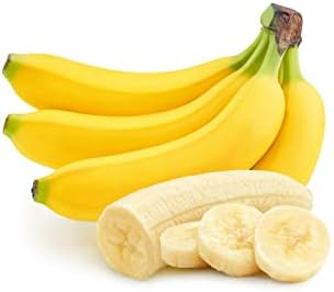 Fresh bananas in a wholesale 18.5 lb box, showing ripe yellow bananas from a generic brand produce bundle.