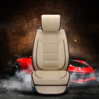 Car seat cushion cover, black fabric with fitted design for vehicle seats