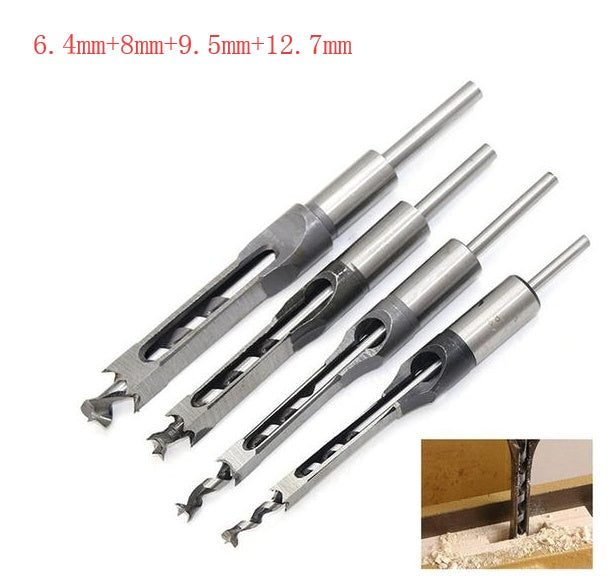 Square hole drill bit, close-up view of durable cutting edges and square opening by My Store