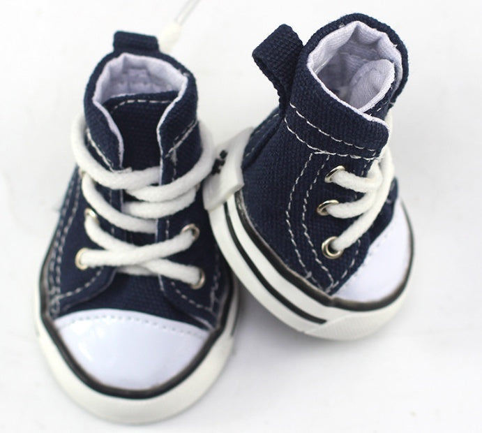 Pet cowboy canvas shoes for dogs with western-style design and durable canvas construction