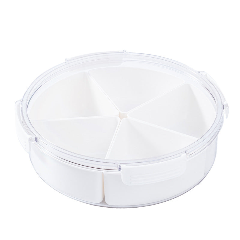 Compartment fruit plate candy storage box with divided sections for organizing snacks and sweets
