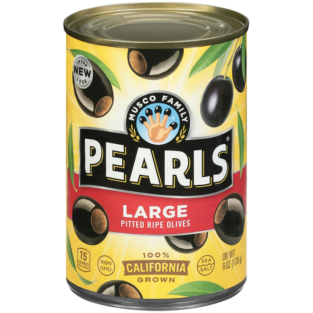 Pearls Large Pitted California Ripe Olives 24-6 Oz. Cans