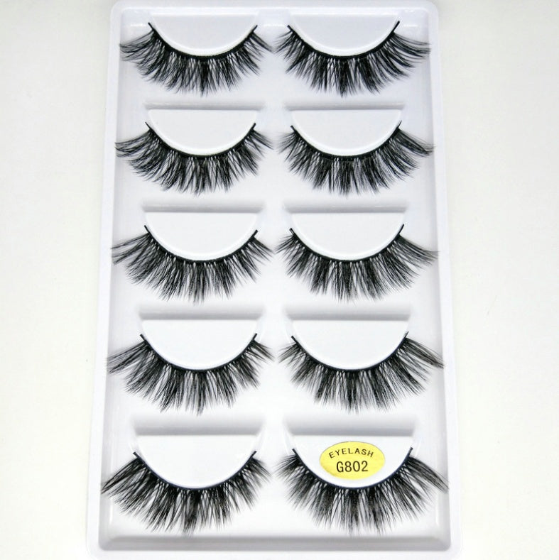 3D mink hair false eyelashes by My Store, showing soft, voluminous layered lashes