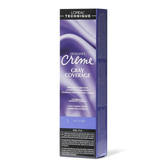 L'Oreal Excellence Creme Gray Coverage Permanent Hair Color 9 Light Blonde