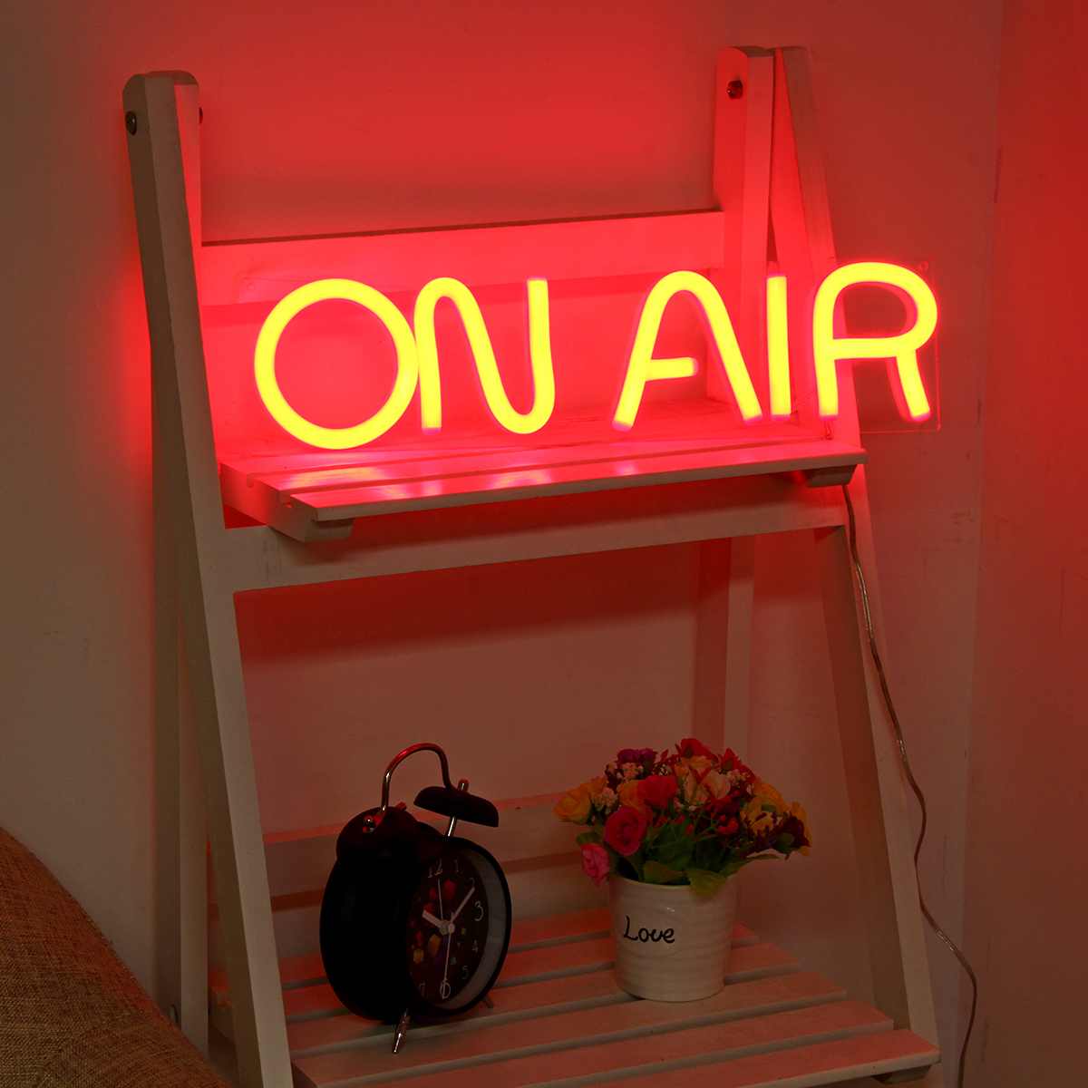 Acrylic handmade light sign for bar decoration, featuring illuminated lettering and a clear acrylic design