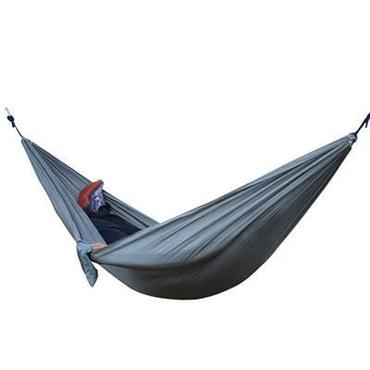 Portable nylon parachute double backpacking hammock for outdoor camping