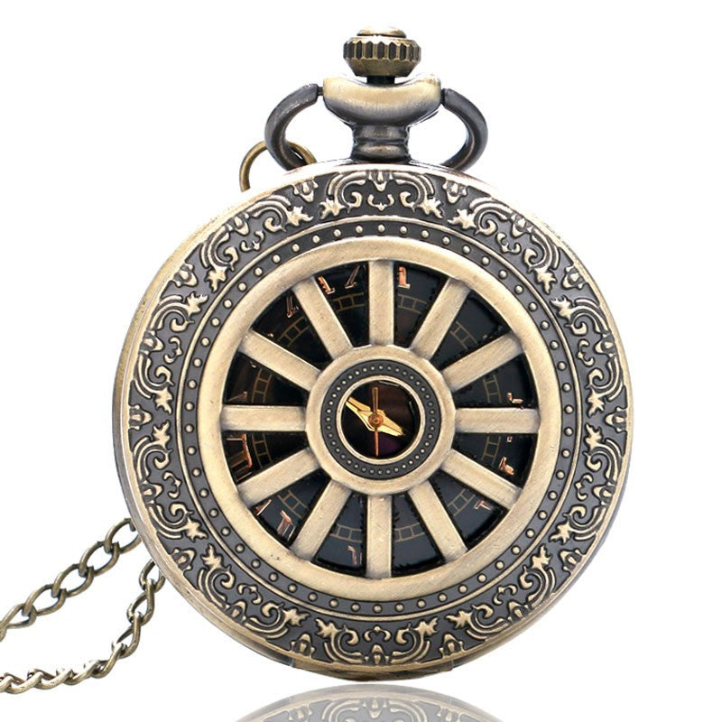 Vintage pocket watch with classic round case and hands, displayed against a clean background