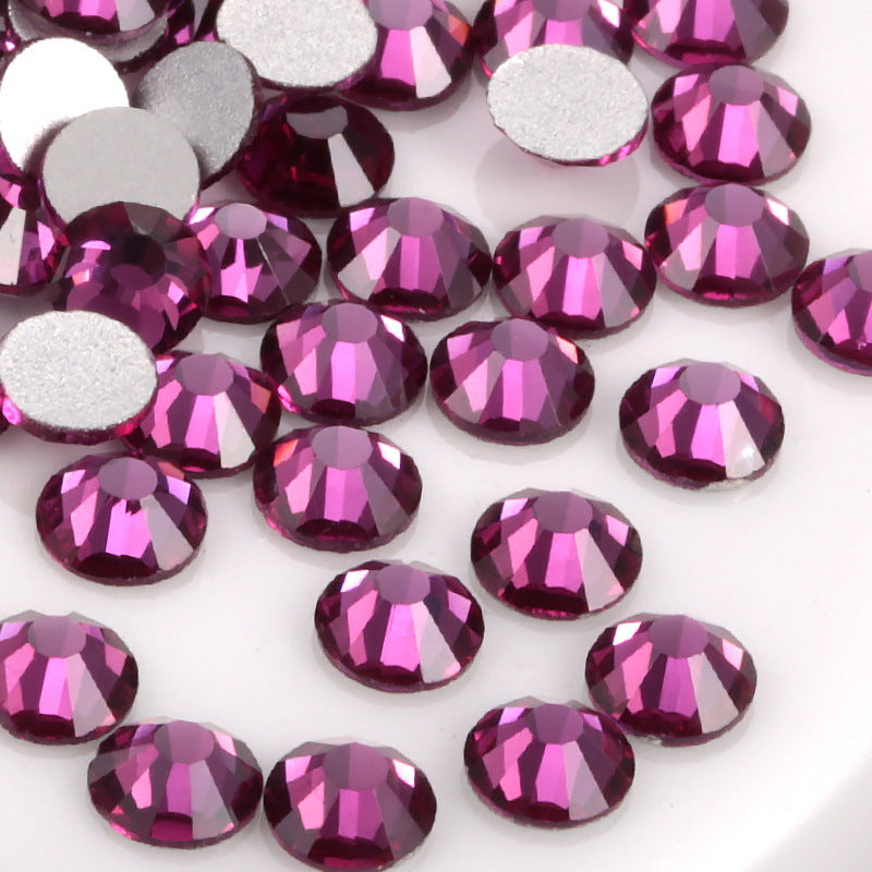 Glass flat nail drill with rhinestone detailing by My Store