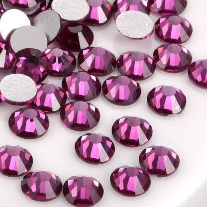 Glass flat nail drill with rhinestone detailing by My Store
