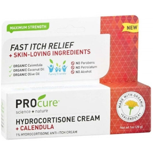 Procure Hydrocortisone 1%+Calendula Maximum Strength Anti-Itch Cream 1 Oz