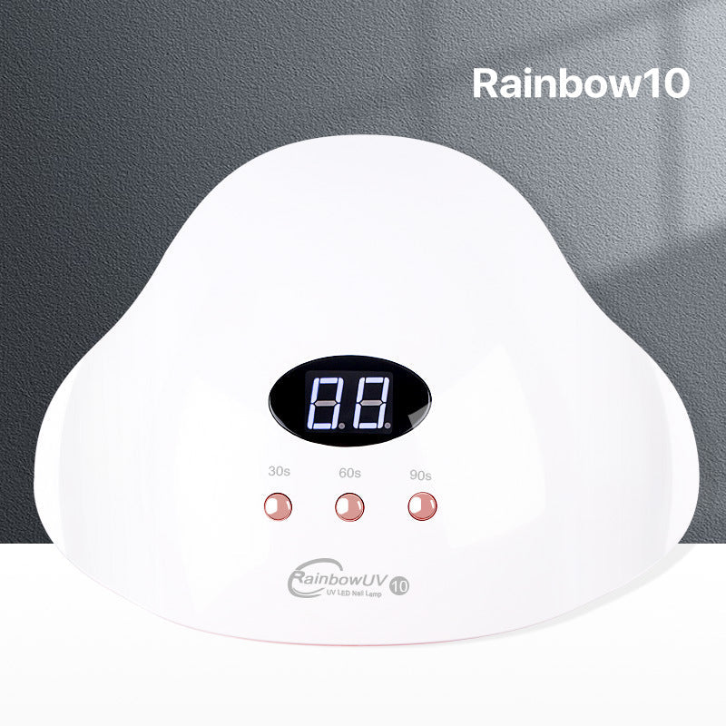Rainbow10 smart nail phototherapy machine with compact white design and digital control panel