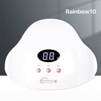 Rainbow10 smart nail phototherapy machine with compact white design and digital control panel