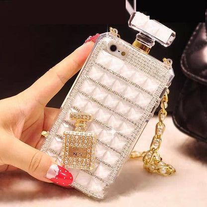 Luxury diamond TPU rhinestone bling phone case cover in a sparkling crystal design